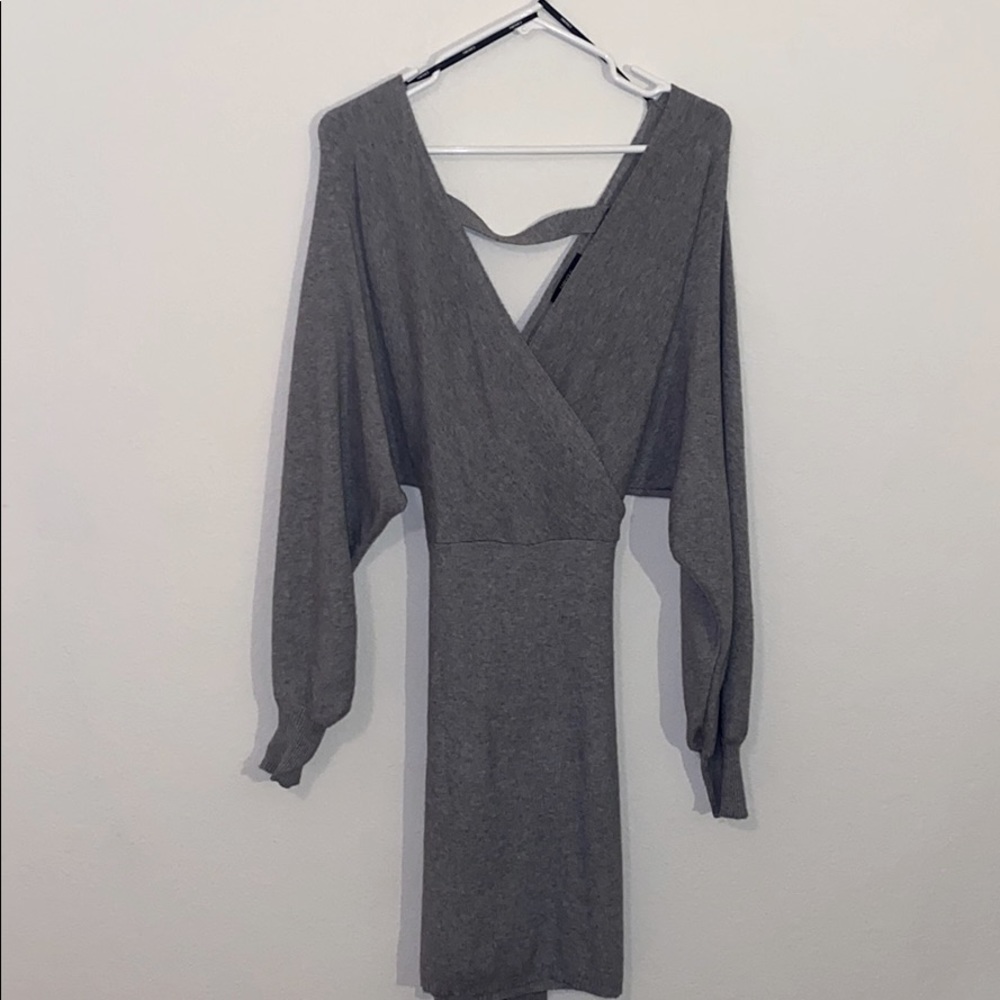Gray knit f21 dress